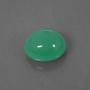 Crisoprasio naturale verde da 1,38 ct, trasparente, trasparente/traslucido
