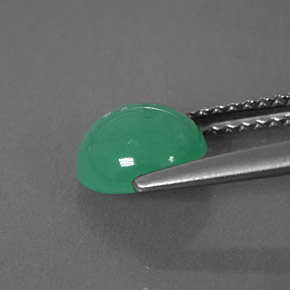 Crisoprasio naturale verde da 1,38 ct, trasparente, trasparente/traslucido