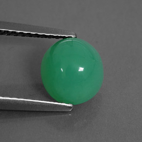 Crisoprasio naturale verde da 1,79 ct, trasparente, trasparente/traslucido