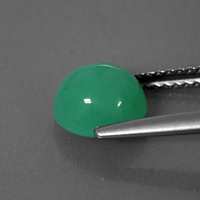 Crisoprasio naturale verde da 1,79 ct, trasparente, trasparente/traslucido