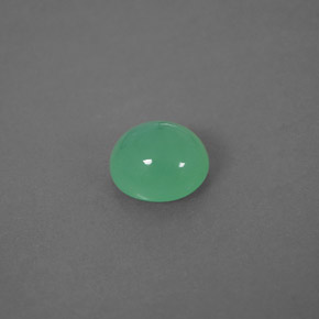 Crisoprasio naturale verde da 1,55 ct, trasparente, trasparente/traslucido