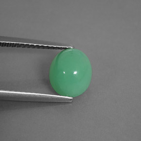 Crisoprasio naturale verde da 2,05 ct, trasparente, trasparente/traslucido