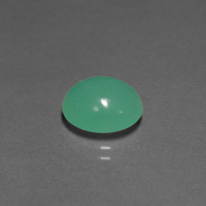 Crisoprasio naturale verde da 3,50 ct, trasparente, trasparente/traslucido