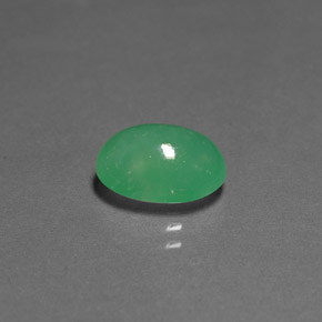 Crisoprasio naturale verde da 2,61 ct, trasparente, trasparente/traslucido