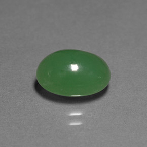 Crisoprasio naturale verde da 3,42 ct, trasparente, trasparente/traslucido