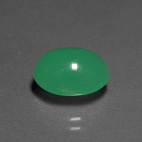 Crisoprasio naturale verde da 4,22 ct, trasparente, trasparente/traslucido