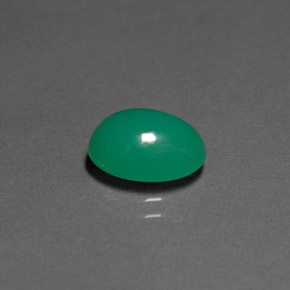 Crisoprasio naturale verde da 2,49 ct, trasparente, trasparente/traslucido