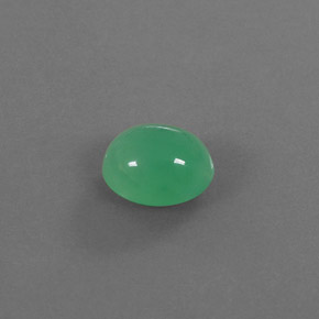 Crisoprasio naturale verde da 3,87 ct, trasparente, trasparente/traslucido