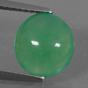 Crisoprasio naturale verde da 2,15 ct, trasparente, trasparente/traslucido