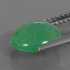 Crisoprasio naturale verde da 2,15 ct, trasparente, trasparente/traslucido