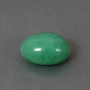 Crisoprasio naturale verde da 2,03 ct, taglio ovale, opaco