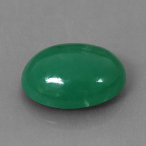 Crisoprasio naturale verde da 3,90 ct, taglio ovale, opaco