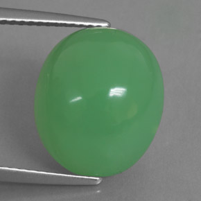 Crisoprasio naturale verde da 9,75 ct, trasparente, trasparente/traslucido