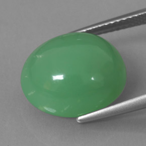 Crisoprasio naturale verde da 9,75 ct, trasparente, trasparente/traslucido
