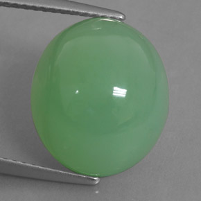 Crisoprasio naturale verde da 11,83 ct, trasparente, trasparente/traslucido