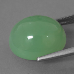 Crisoprasio naturale verde da 11,83 ct, trasparente, trasparente/traslucido