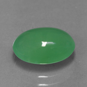Crisoprasio naturale verde da 2,42 ct, trasparente, trasparente/traslucido
