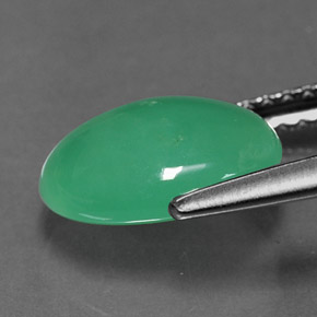 Crisoprasio naturale verde da 2,31 ct, trasparente, trasparente/traslucido