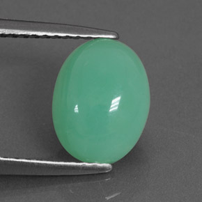 Crisoprasio naturale verde da 2,68 ct, trasparente, trasparente/traslucido