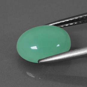 Crisoprasio naturale verde da 2,68 ct, trasparente, trasparente/traslucido