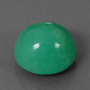 Crisoprasio naturale verde da 5,73 ct, taglio ovale, opaco
