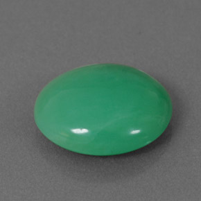 Crisoprasio naturale verde da 2,78 ct, taglio ovale, opaco