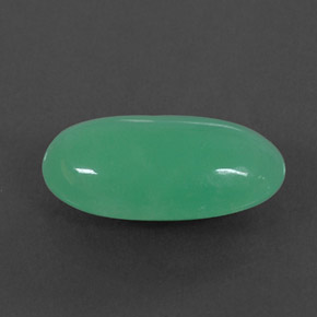 Crisoprasio naturale verde da 4,62 ct, trasparente, trasparente/traslucido