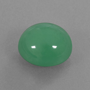 Crisoprasio naturale verde da 5,13 ct, trasparente, trasparente/traslucido