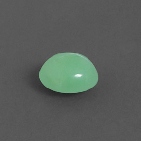 Crisoprasio naturale verde da 1,79 ct, taglio ovale, opaco