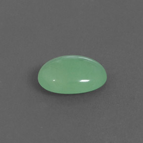 Crisoprasio naturale verde da 1,67 ct, taglio ovale, traslucido