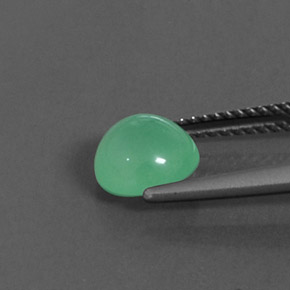 Crisoprasio naturale verde da 1,74 ct, trasparente, trasparente/traslucido