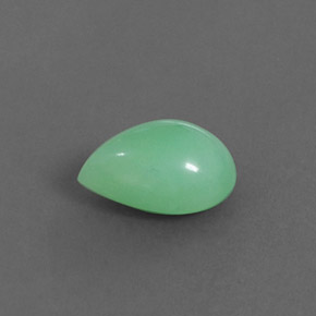 Crisoprasio naturale verde da 2,13 ct, taglio a pera, opaco