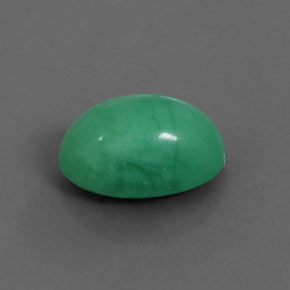 Crisoprasio naturale verde da 5,69 ct, taglio ovale, opaco