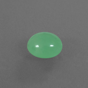 Crisoprasio naturale verde da 2,82 ct, trasparente, trasparente/traslucido