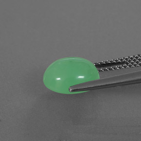 Crisoprasio naturale verde da 2,82 ct, trasparente, trasparente/traslucido