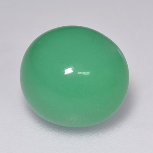 Crisoprasio Verde medio naturale da 7.63 ct, Taglio ovale, Opaco