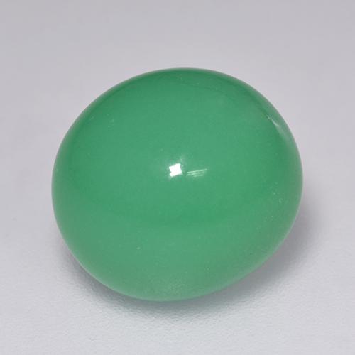 Crisoprasio Verde medio naturale da 7.63 ct, Taglio ovale, Opaco