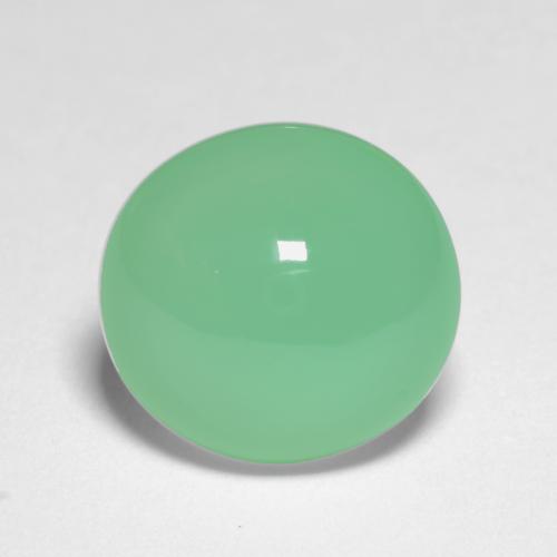 Crisoprasio Verde chiaro di trifoglio naturale da 6.91 ct, Taglio ovale, Traslucido