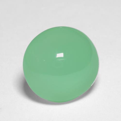 Crisoprasio Verde chiaro di trifoglio naturale da 6.91 ct, Taglio ovale, Traslucido