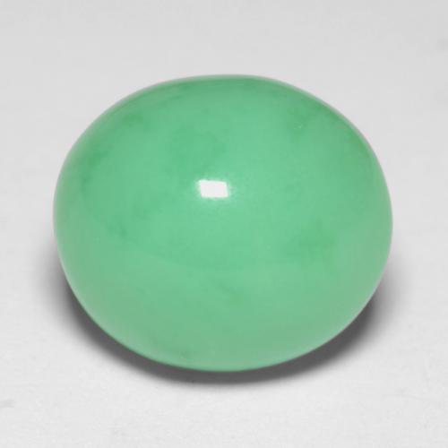 Crisoprasio Verde chiaro di trifoglio naturale da 8.02 ct, Taglio ovale, Traslucido
