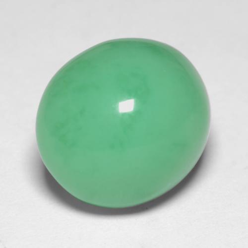 Crisoprasio Verde chiaro di trifoglio naturale da 8.02 ct, Taglio ovale, Traslucido