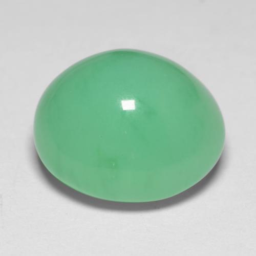 Crisoprasio Verde chiaro di trifoglio naturale da 8.02 ct, Taglio ovale, Traslucido