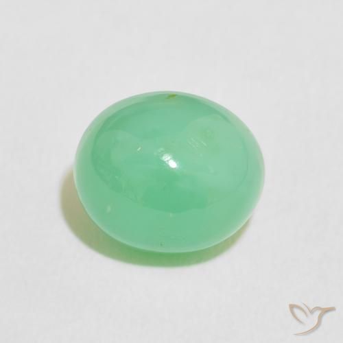 3.76ct Naturale Verde Menta Chiaro Crisoprasio, Ovale, Traslucido