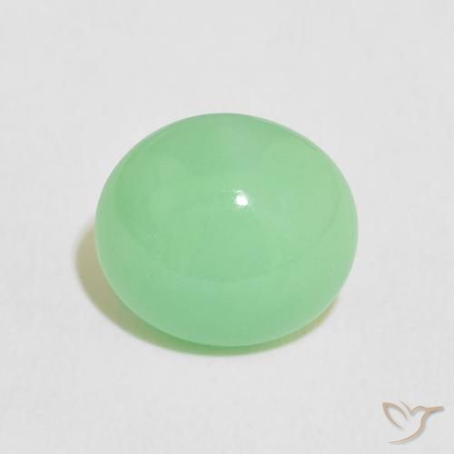 4.56ct Naturale Verde chiaro Crisoprasio, Ovale, Traslucido