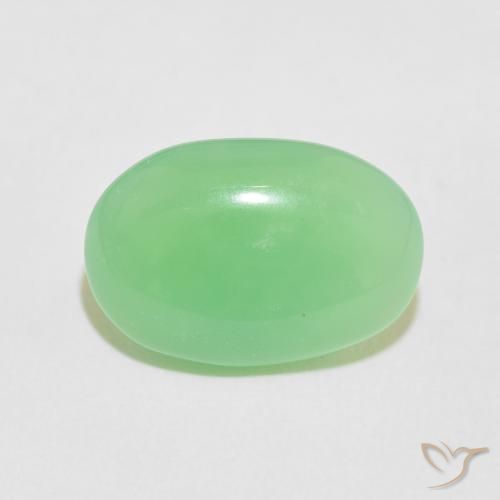 5.72ct Naturale Verde giallastro Crisoprasio, Ovale, Opaco