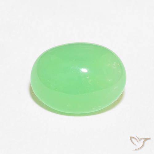 3.02ct Naturale Verde chiaro Crisoprasio, Ovale, Opaco