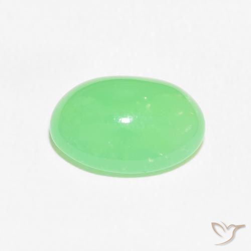 Crisoprasio Verde chiaro naturale da 3.02 ct, Ovale, Opaco