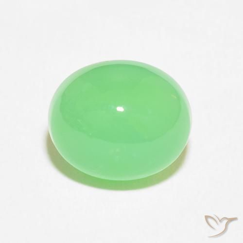 4.52ct Naturale Verde chiaro Crisoprasio, Ovale, Opaco