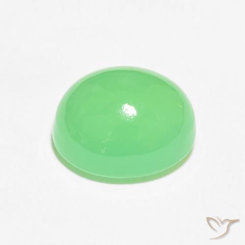 Crisoprasio Verde chiaro naturale da 4.52 ct, Ovale, Opaco