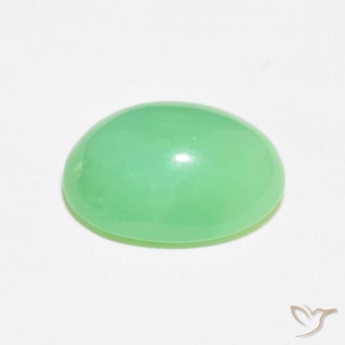 Crisoprasio Verde chiaro di trifoglio naturale da 7.98 ct, Ovale, Opaco
